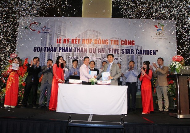 Ký kết gói thầu thi công phần thân - dự án Five Star Garden